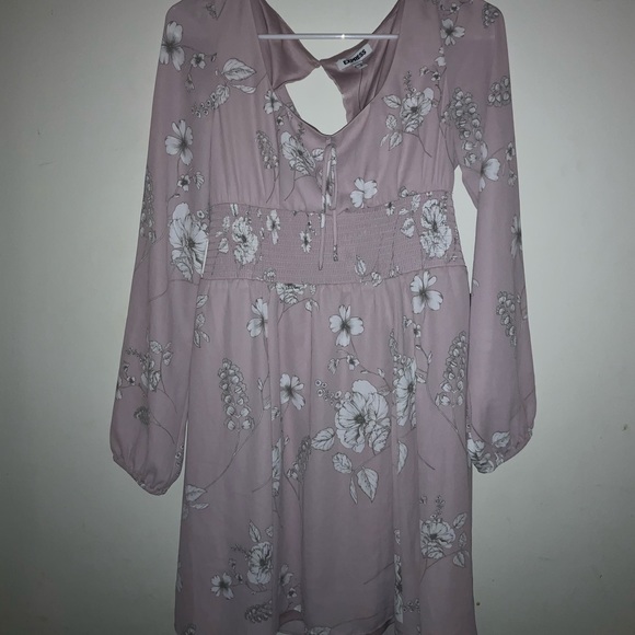 Flower light pinkish purple Express dress - Picture 1 of 6
